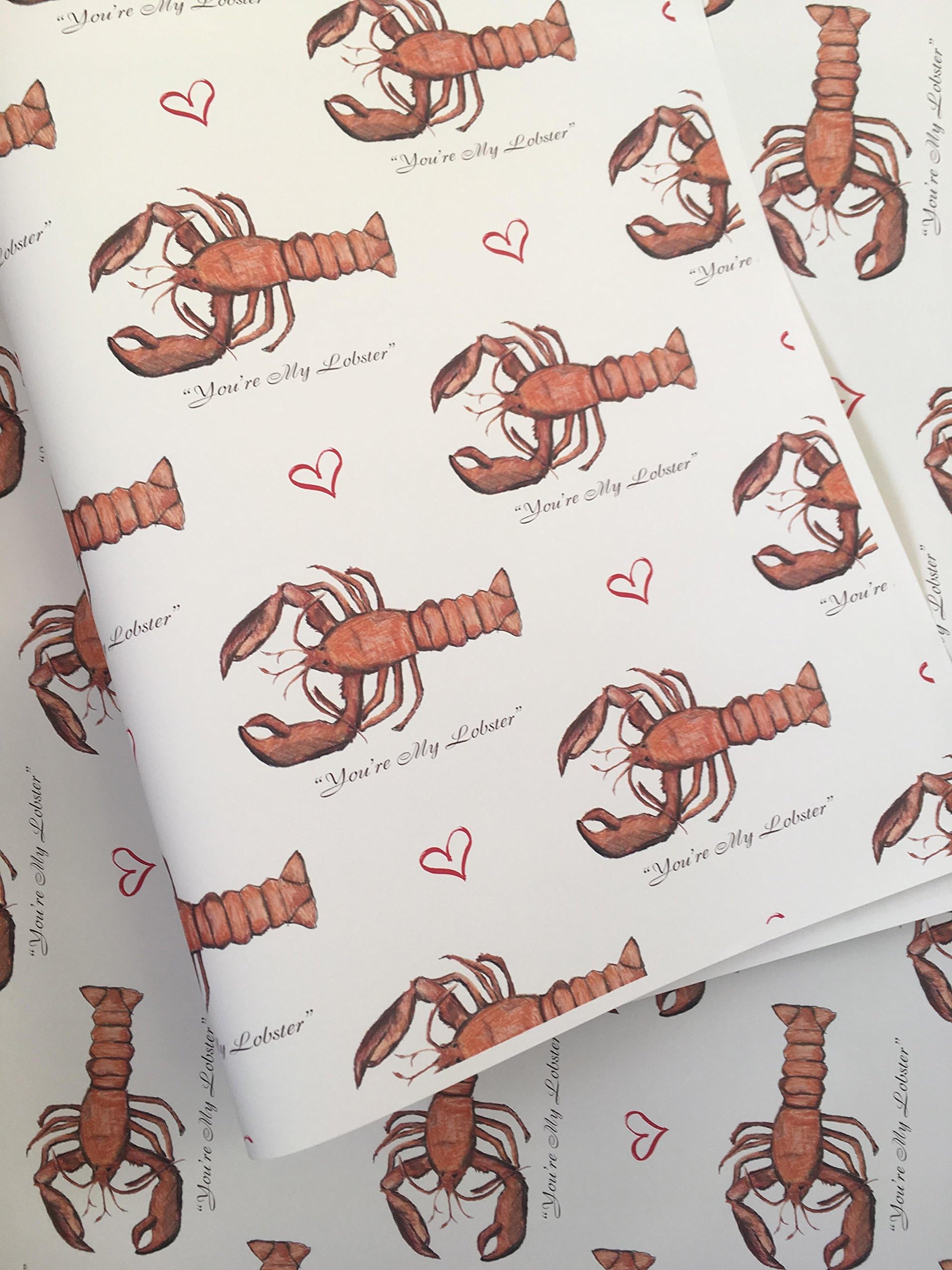 youโre my lobster ,wrapping paper,gift wrap, for valentineโs, for small gifts, read description