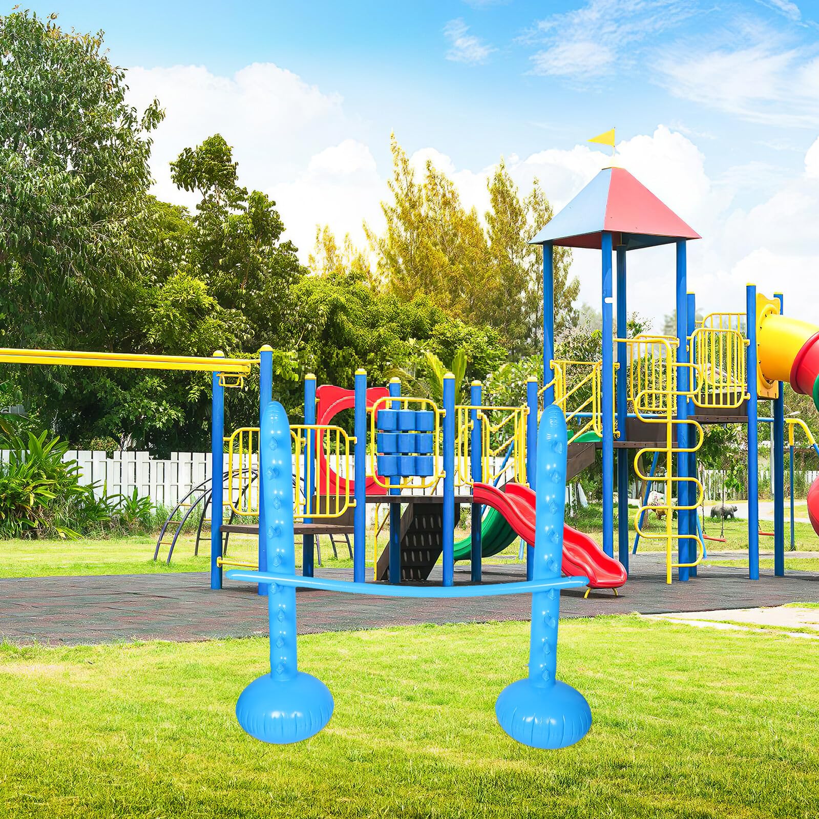 Hohopeti Aufblasbares Limbo Spiel für Stabiles PVC Fördert Koordination und Bewegung Interaktives Outdoor Indoor spiel für Party und Garten Tragbar und Einfach Aufzubauen