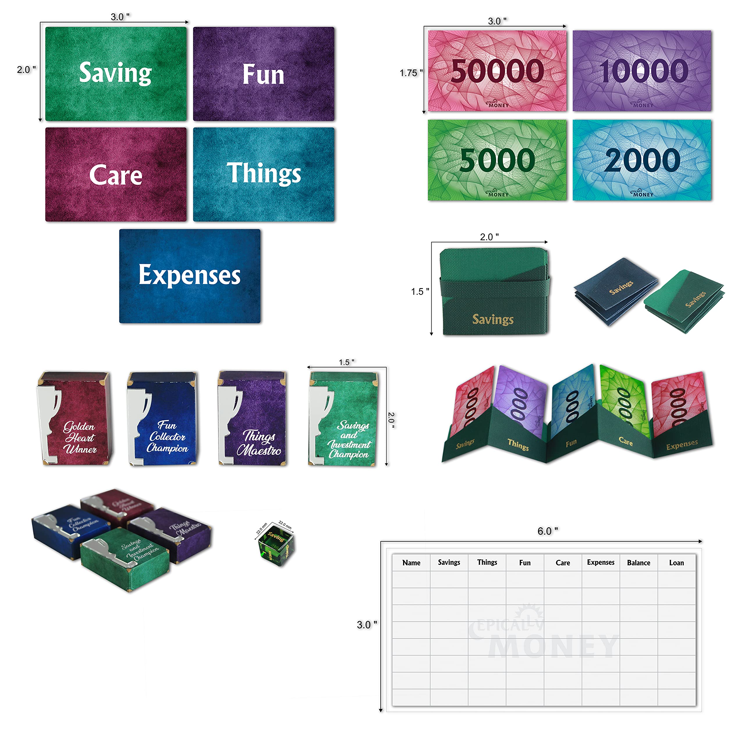 PINNACLE POSITIVELY PERFECT Positively Perfect Epically Money Card Game for Kids & Adults (Age 10 to 99 Years) 2 to 4 Players Pack of 1 Multicolor 3