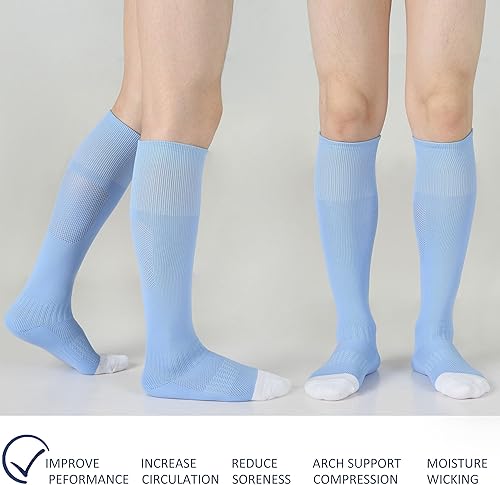 Miniatura 3 de Calcetines de béisbol, paquete de 23 unidades, multideporte, atléticos, de fútbol, sóftbol, para jóvenes y adultos, 4 tamaños