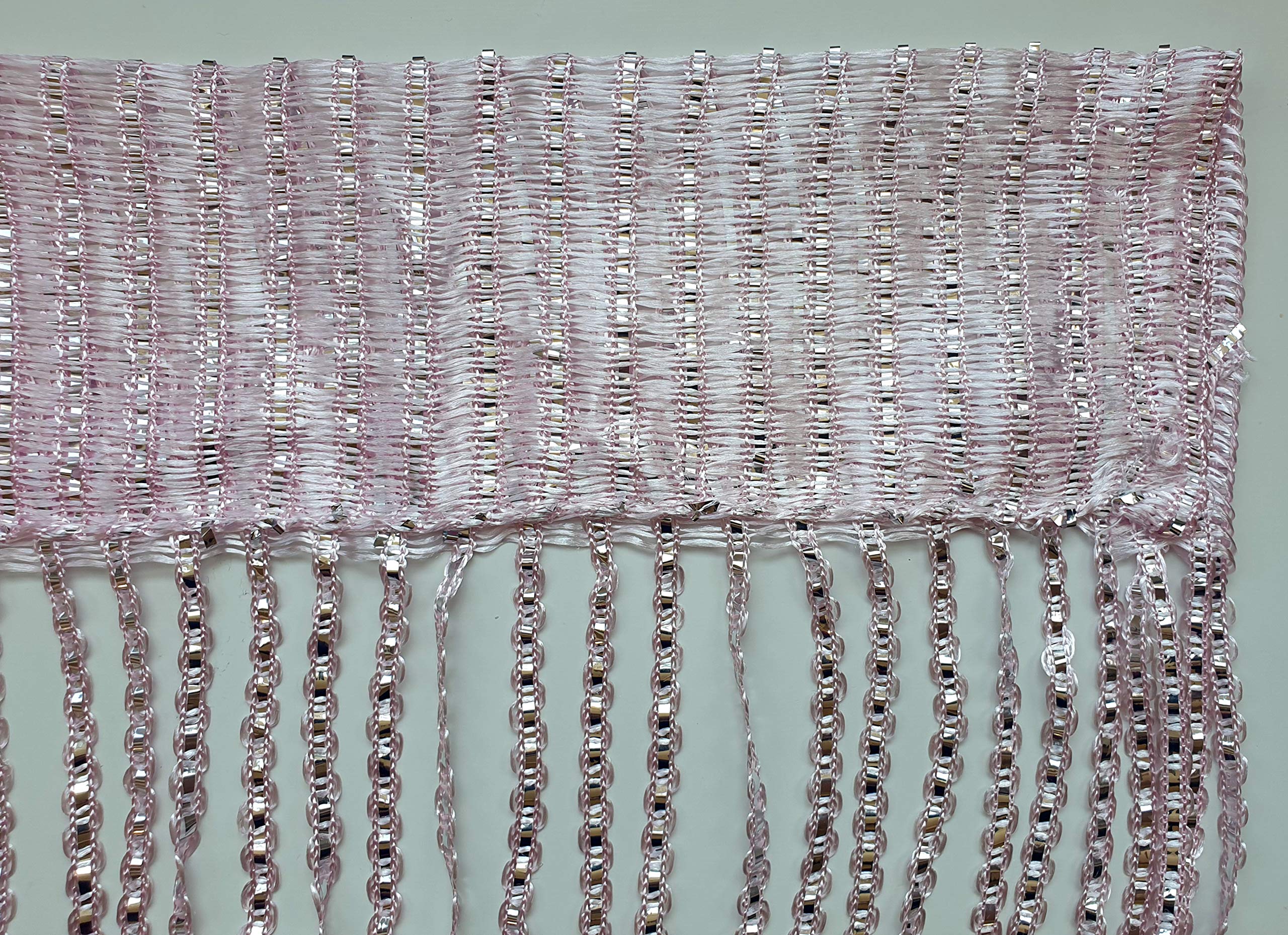 Cushion Mania Blush Pink Hanging Braided Curtain String Door Window Curtains Tassel Fly Screen Panel (Blush Pink)