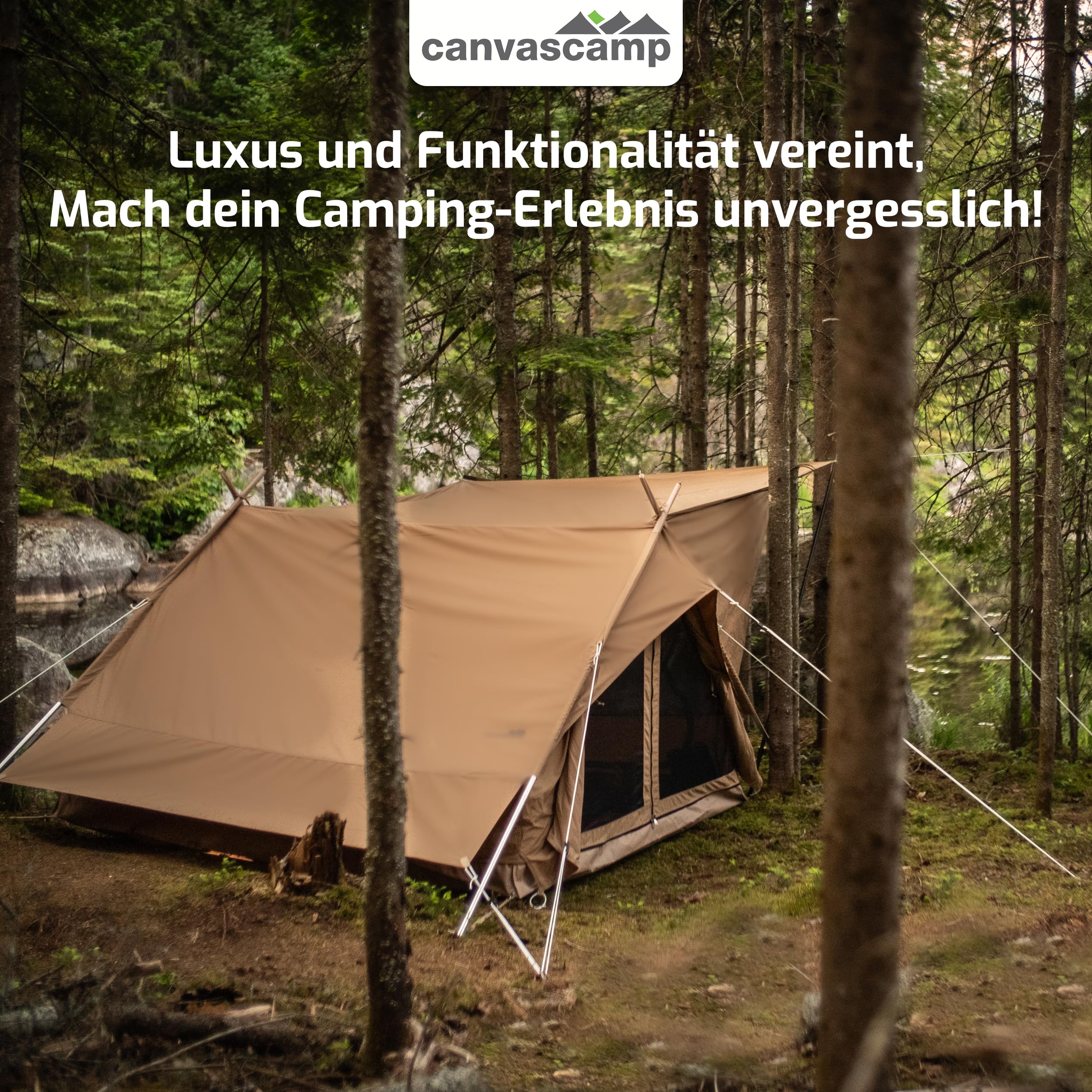 Altai Zelt 3 Personen – 270°-Panoramablick Glamping Zelt – Ideales Outdoor Camping Zelt für Festivals, Glamping & Firstzelt, 3 Mann Zelt Wasserdicht | Luxus Zelt | Campingzelt