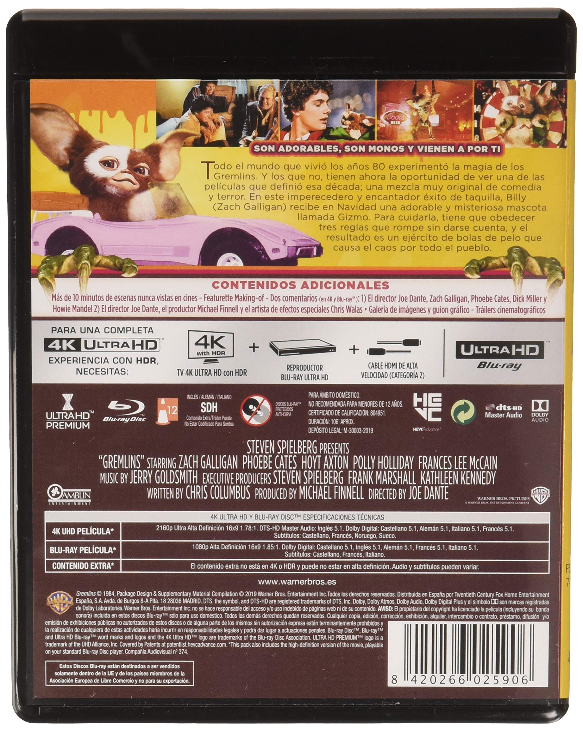 Gremlins 4k Uhd [Blu-ray]