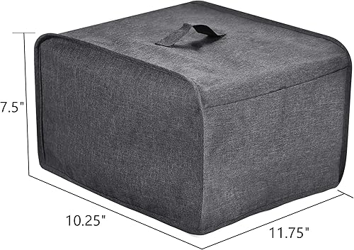 Miniatura 10 de Funda para tostadora con 2 bolsillos, puede contener cuchillos y pinzas para tostadora, cubierta para electrodomésticos con asa superior, protección