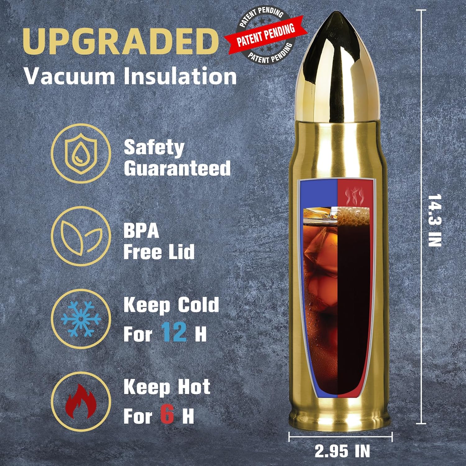 Valentines Birthday Gifts for Men - 34 oz Gold Tumbler Cup - Fishing Hunting Camping Mens Gift Ideas - Gifts for Men Who Have Everything - Dad Men Husband Him - Mens Stocking Stuffers 2025 - Image 3