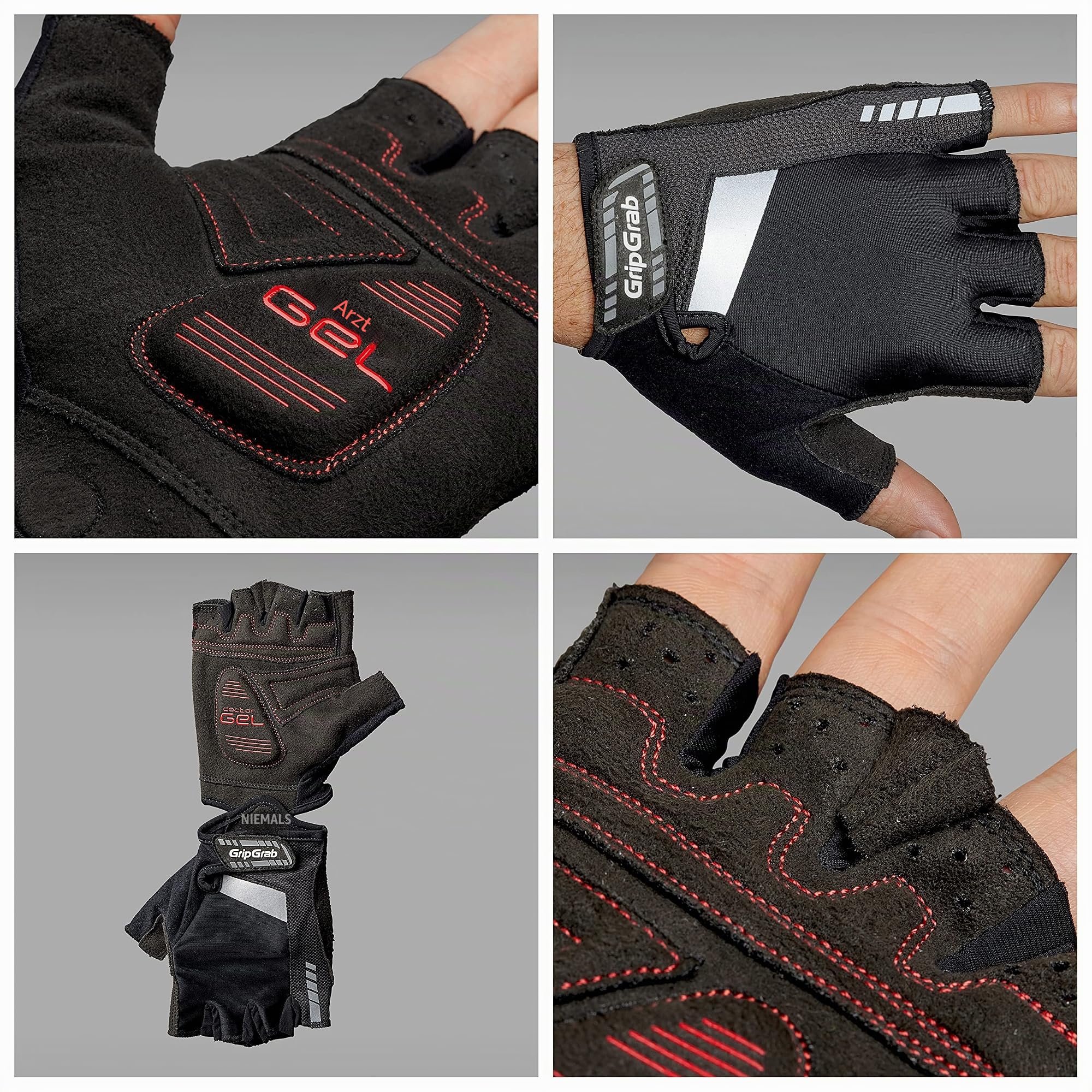 GripGrab SuperGel Fahrradhandschuhe Sommer - 6mm DoctorGel Polster – Bild 3