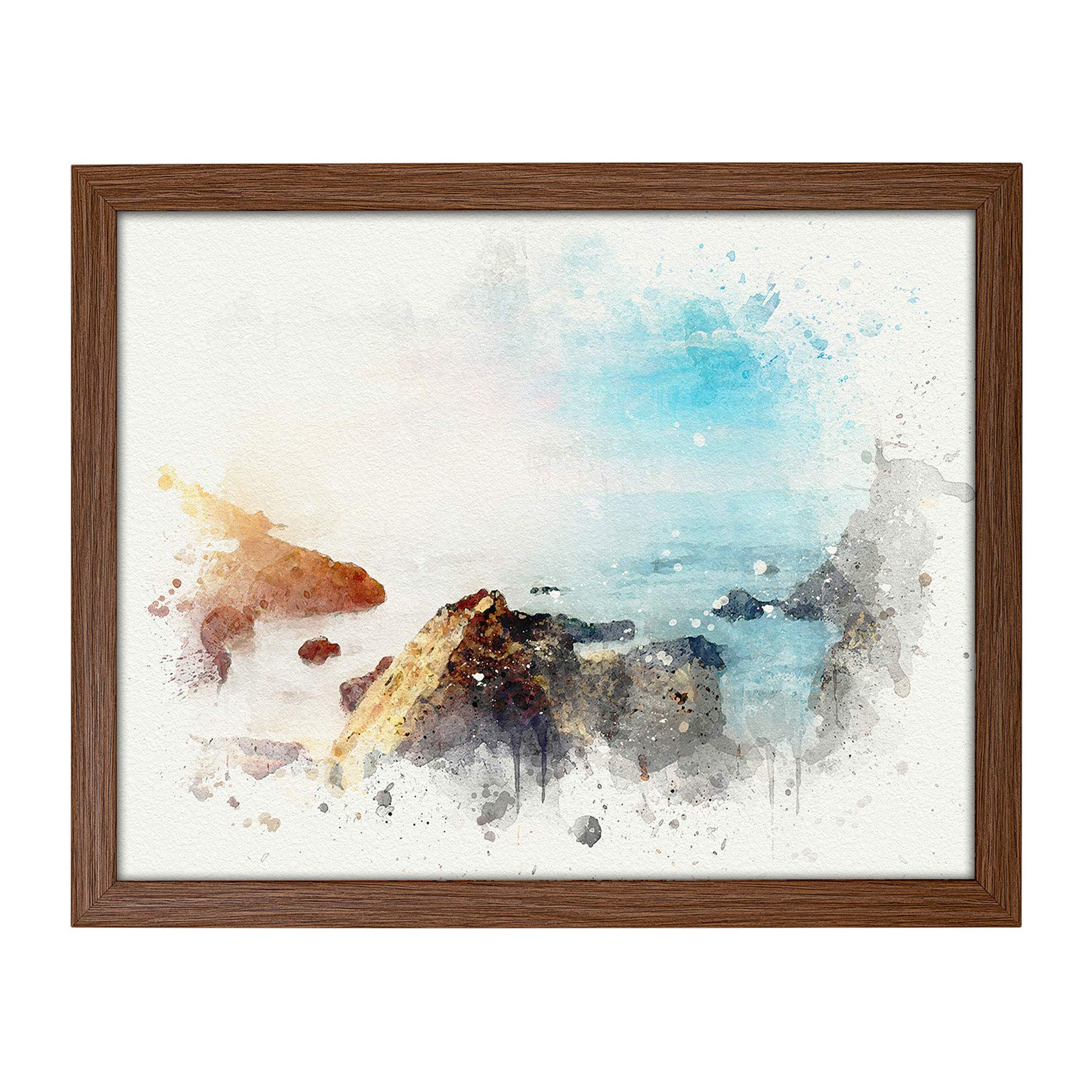 Lap Tray with Cushion | Little Corona del Mar Beach in Abstract | Padded Bean Bag Cushion | For Eating, Working, Crafting, Laptop | Portable Table Desk