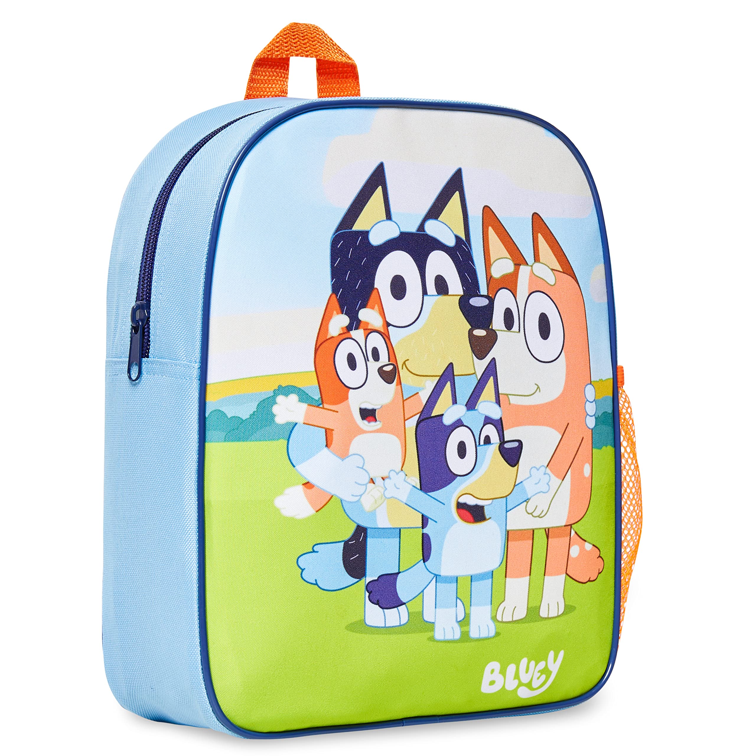 Bluey Mini Backpack for Kids Toddlers, Small Bag 11×9 inches with Adjustable Straps for Kindergarten Travel Picnic Vacation Gifts for Kids (Multi)
