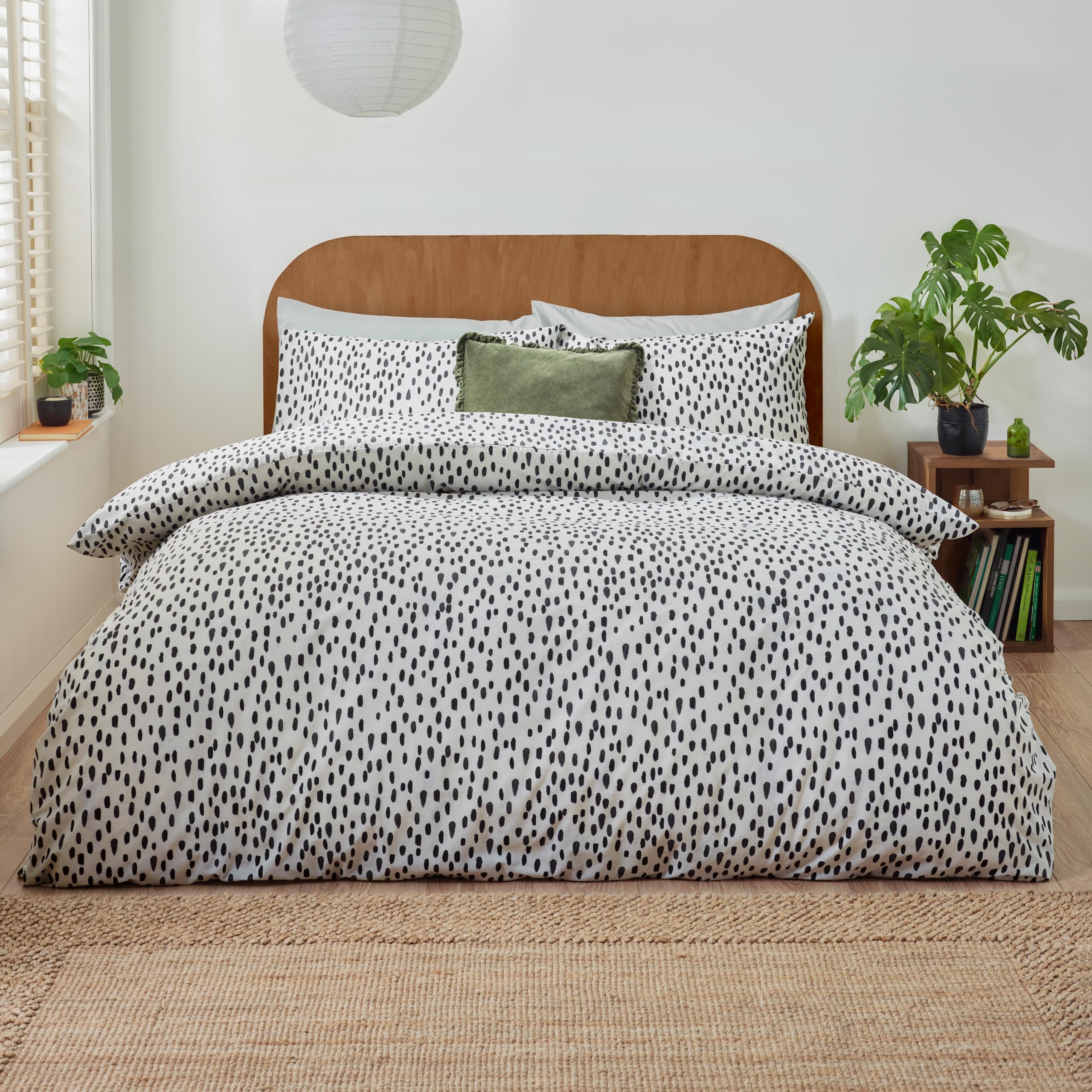 Parure de lit Dottie linge de lit moderne multicolore Super King