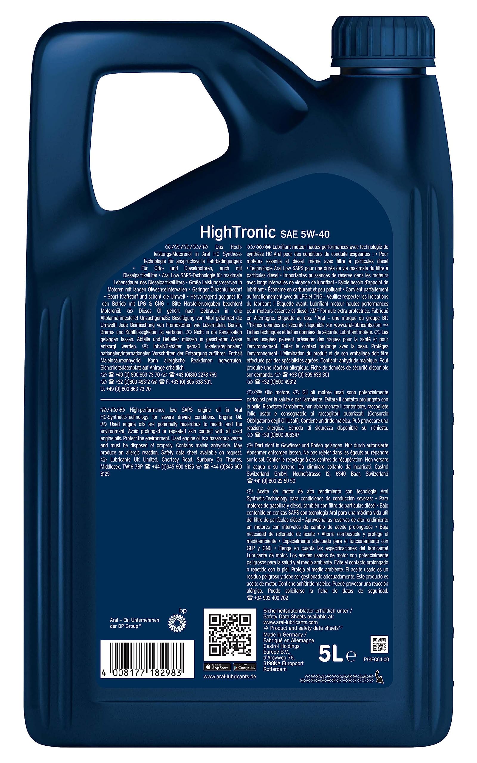 Aral HighTronic 5W-40 Motoröl, 5L