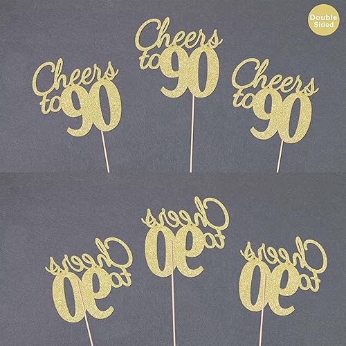 Miniatura 100 de Gexolenu Cheers to 40, paquete de 10 centros de mesa de cumpleaños de 40 cumpleaños con purpurina de color oro rosa de doble cara para mesas