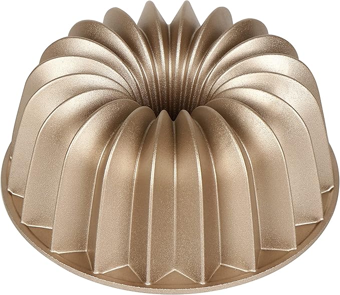 Baker's Secret Nonstick Fluted Cake Pans, Heavy Duty Die Cast Aluminum
