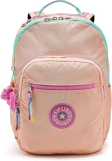 Kipling 여성용 서울 엑스트라 라지 17인치 노트북 백팩, 내구성이 뛰어나고 넉넉한 패딩 어깨끈, 가방, 핑키 오렌지 C, 서울 엑스트라 라지 Fc 17인치 노트북 백팩, 내구성이 뛰어나고 넉넉한 패딩 처리된 어깨 스트랩, 내장 보호 슬리브 | 노트북