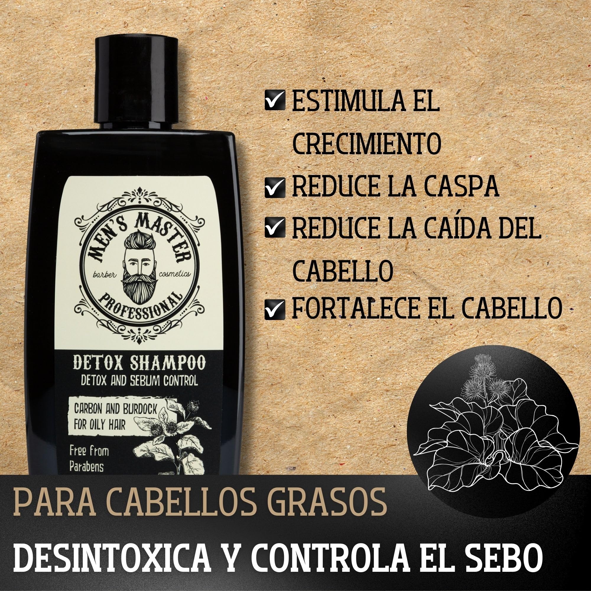 Master Champú Detox Anticaída para Hombre 260 ML
