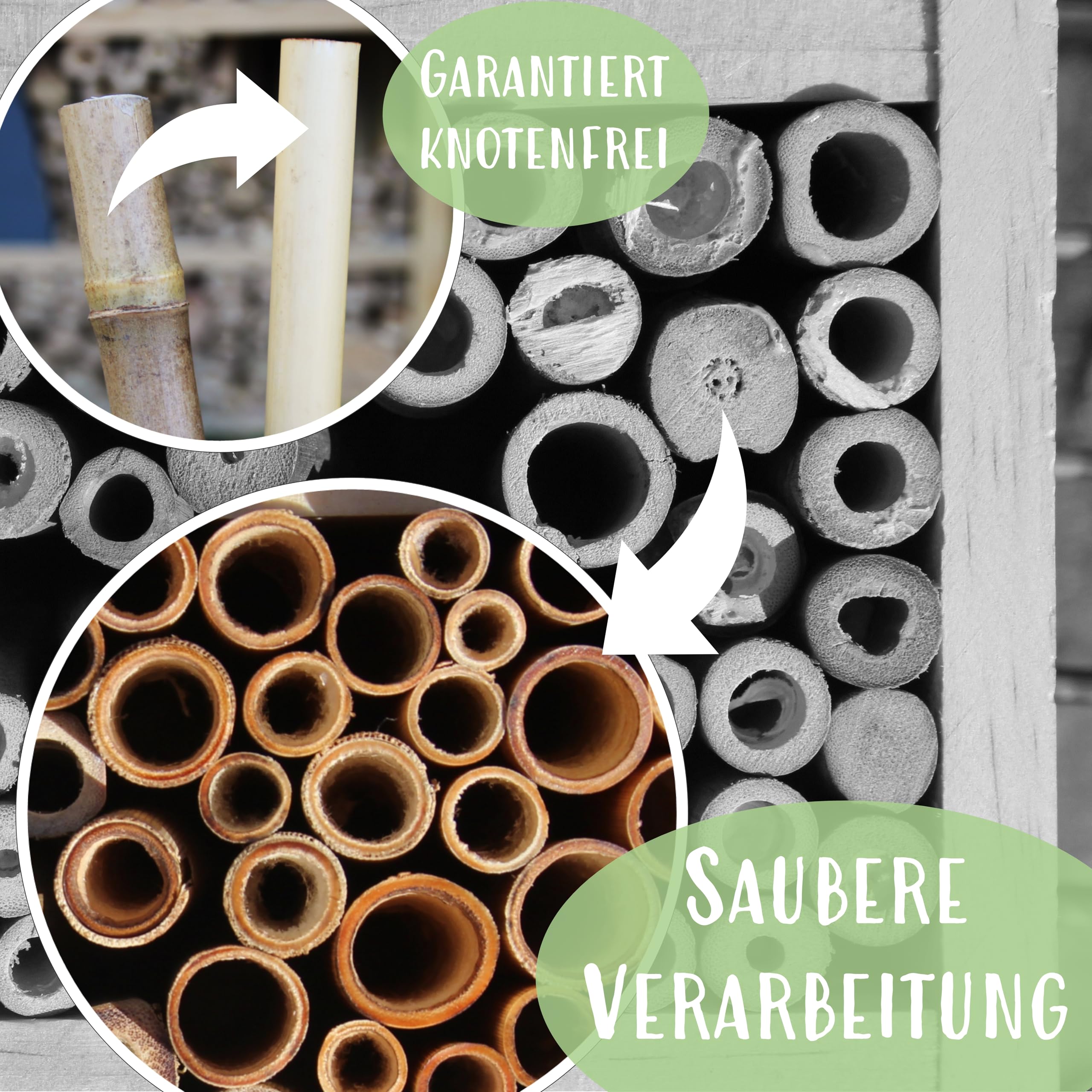 Schilfröhrchen für Insektenhotel & Bienenhotel 12cm - 400 Stück