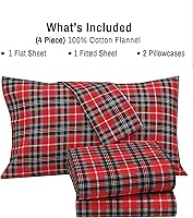 Vista 285 de RUVANTI Flannel Sheets Twin Size - 100% Cotton Double Brushed Twin Sheets Set, Deep Pockets 16 Inches, All Seasons Breathable & Extra Soft Bed Bali
