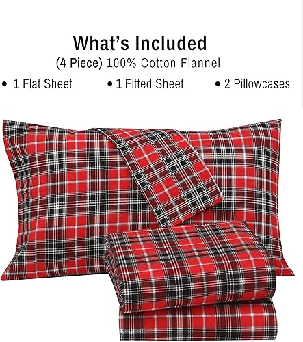 Vista 393 de RUVANTI Sábanas de franela 100% algodón King 4 piezas Celestial Stag Ciervo celestial