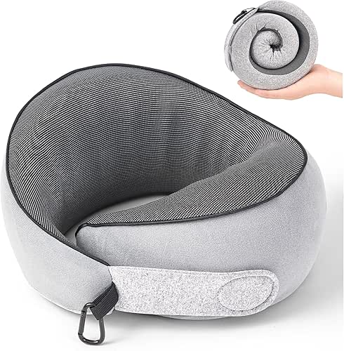 Travel Pillow, 100% Pure Memory Foam Travel Neck Pillow Airplane