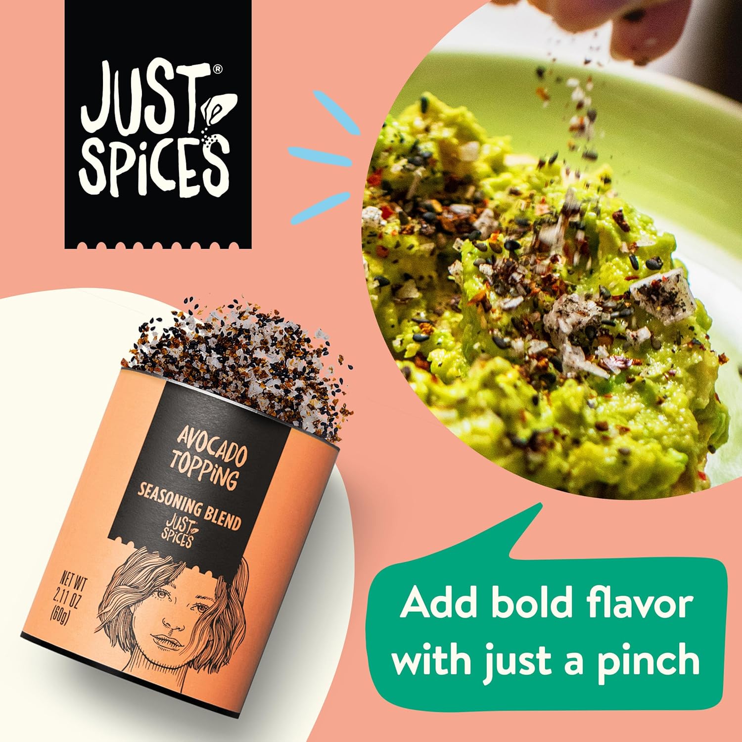 Just Spices Customer Favorites Bundle - 7 Most Popular Spices, Seasoning Set for Home Cooks.