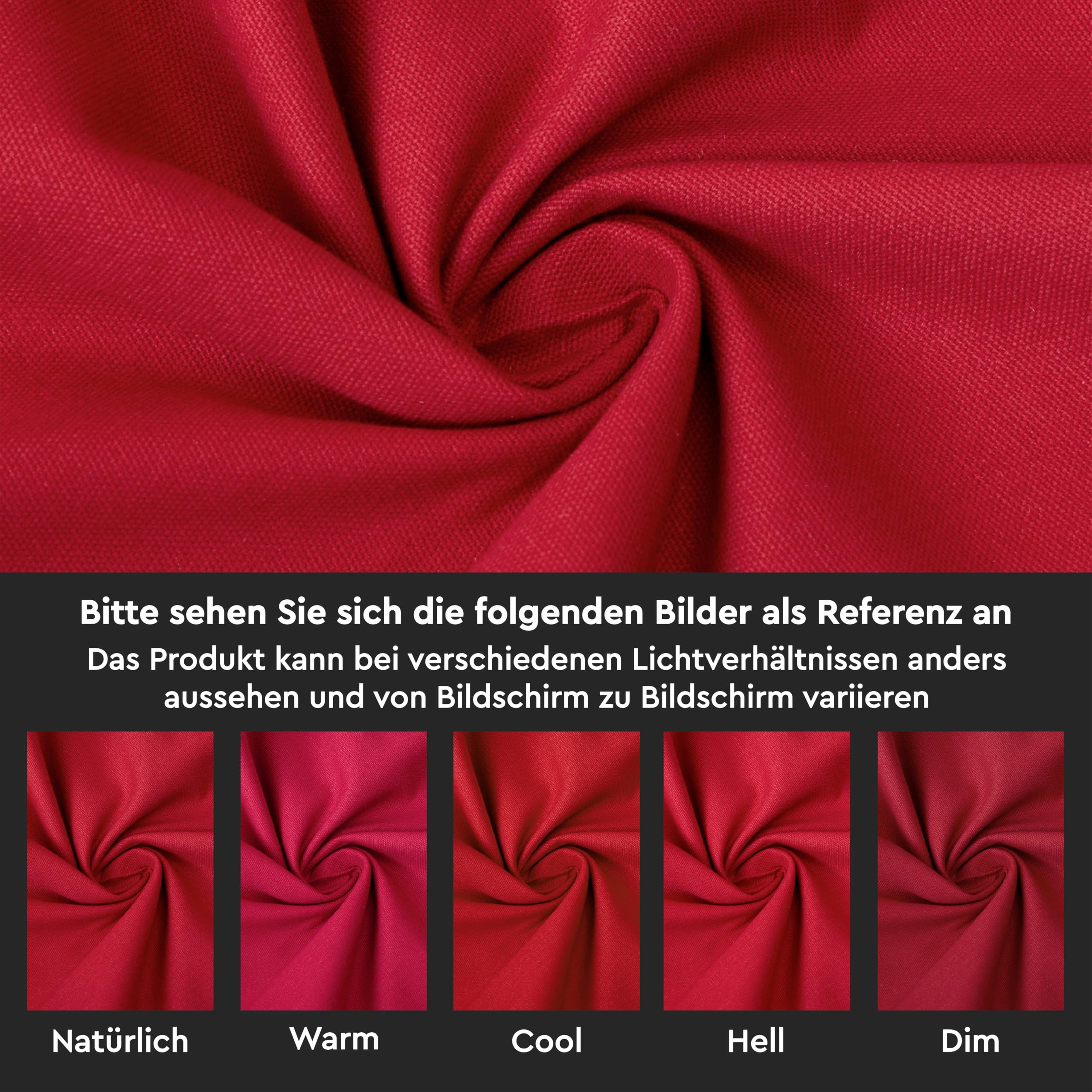 Encasa XO Tischdecke, Einfarbig, Baumwoll Canvas 140x304 cm