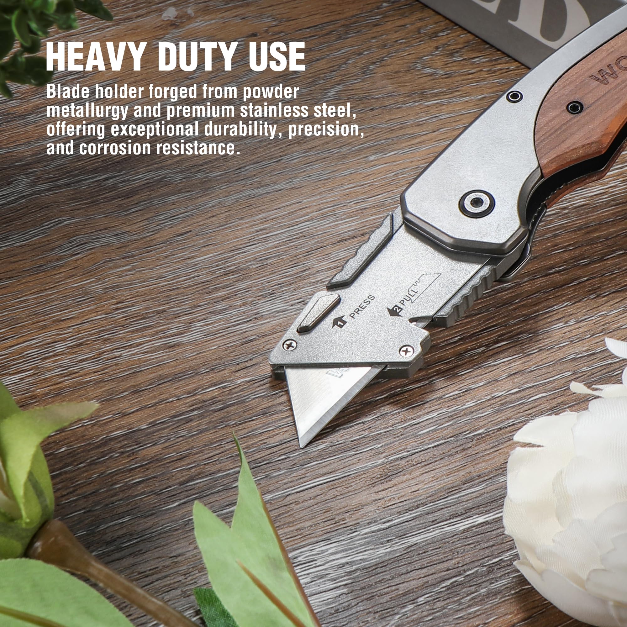 WORKPRO Folding Utility Knife, Quick-Change Box Cutter with