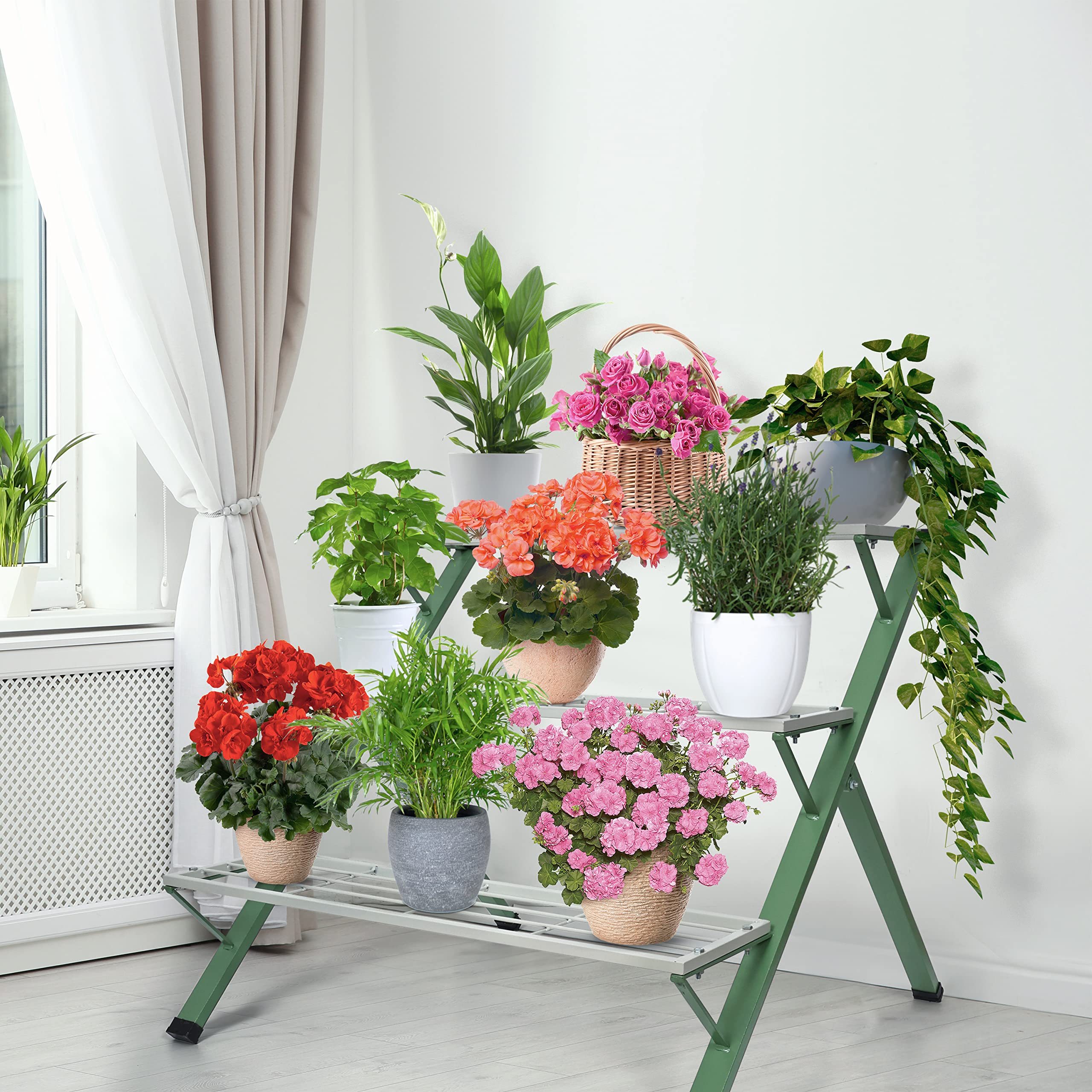 See full amazon price history chart for Livzing 3 Tier Step Plant stand with Foldable Legs, Plant Stand for Outdoor/Indoor Plants - Metal Storage Rack - Flower Pot Holder - Gamla Pot Stand for Balcony - Garden Planter Stand – White Livzing 3 Tier Step Plant stand with Foldable Legs, Plant Stand for Outdoor/Indoor Plants - Metal Storage Rack - Flower Pot Holder - Gamla Pot Stand for Balcony - Garden Planter Stand – White (B0B9772PL9) Amazon Price History, Amazon Price Tracker