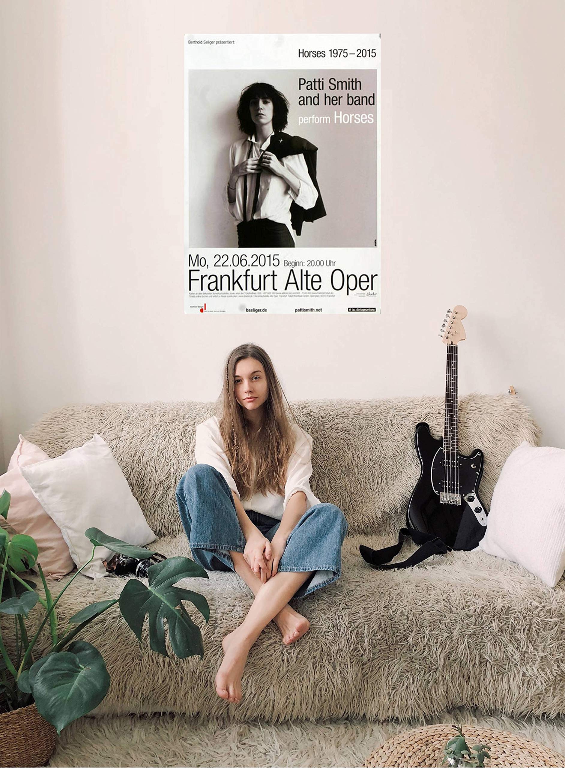 Patti Smith Group - Horses, Frankfurt 2015 » Konzertplakat/Premium Poster | Live Konzert Veranstaltung | DIN A1 «