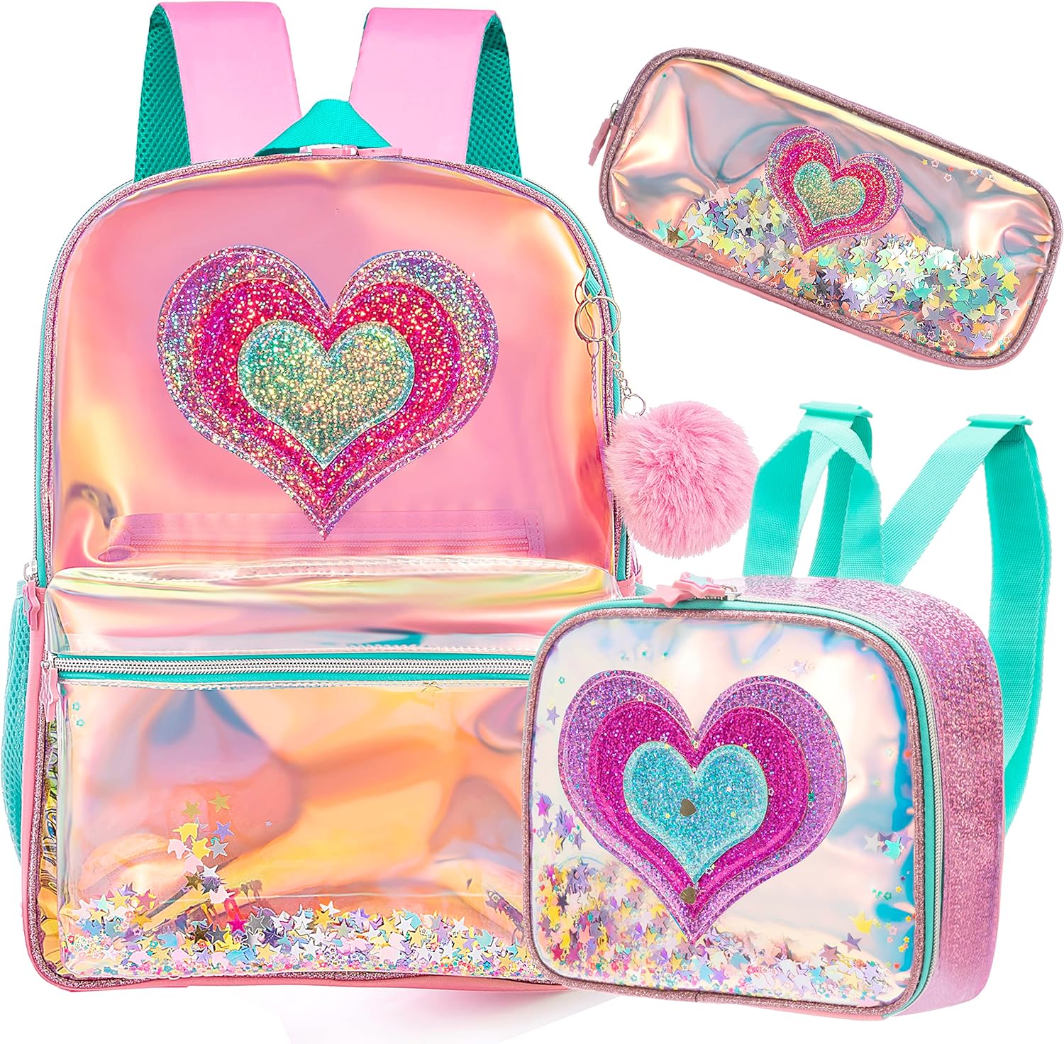 Meetbelify Backpack for Girls Backpacks for Elementary Preschool Students Kids School Cute Backpack with Lunch Box