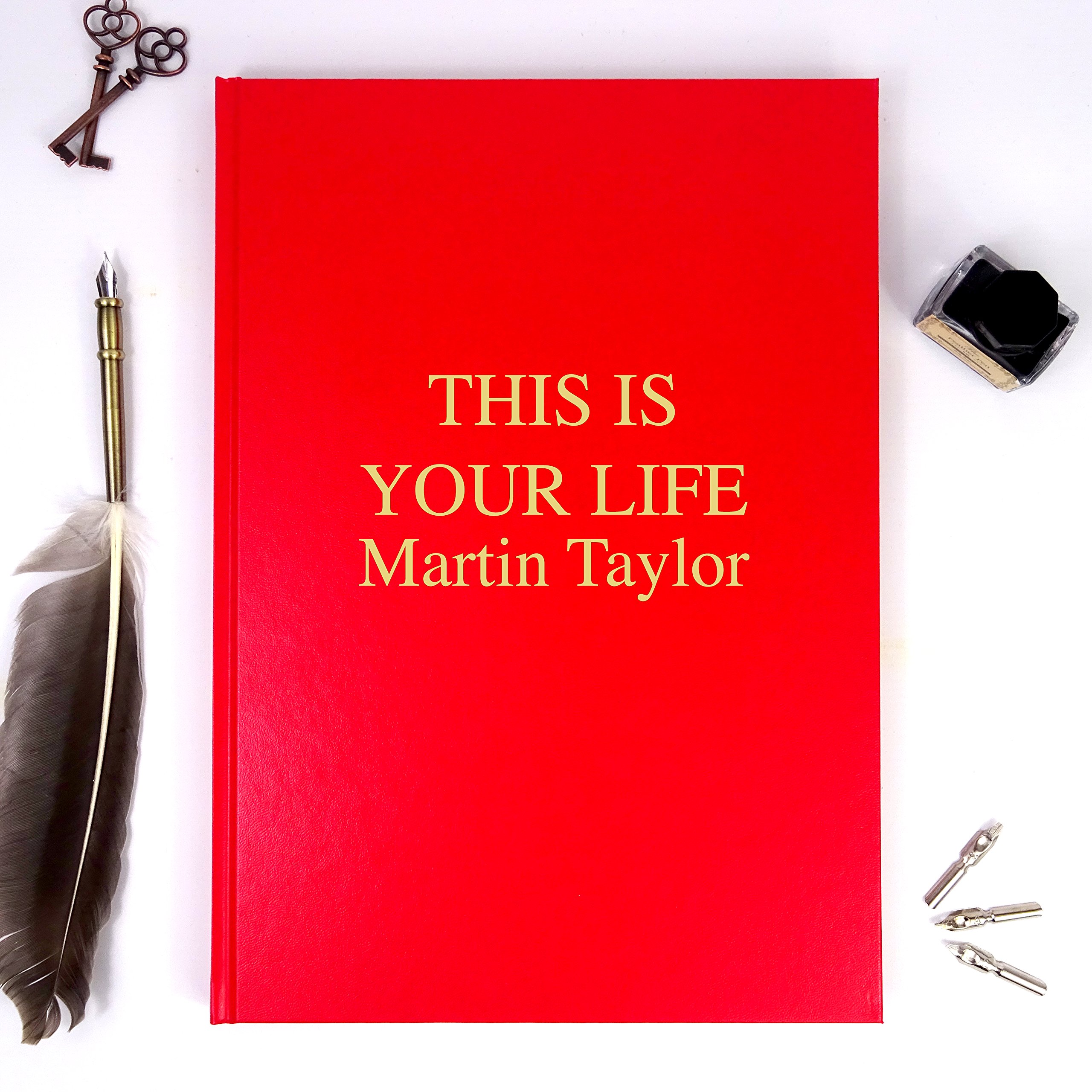 Personalised This is Your Life, Gold Lettering, Memory Album, Scrapbook, Photo, Keepsake, A4, Hardback