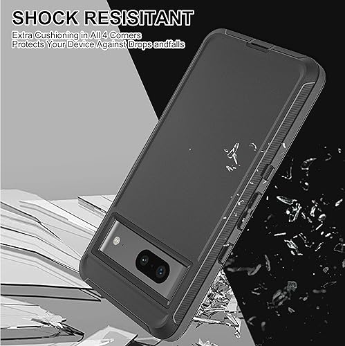 Miniatura 6 de Funda para Google Pixel 7A con 2 protectores de pantalla de vidrio templado, 3 en 1, protección resistente a prueba de golpes para Google Pixel 7A