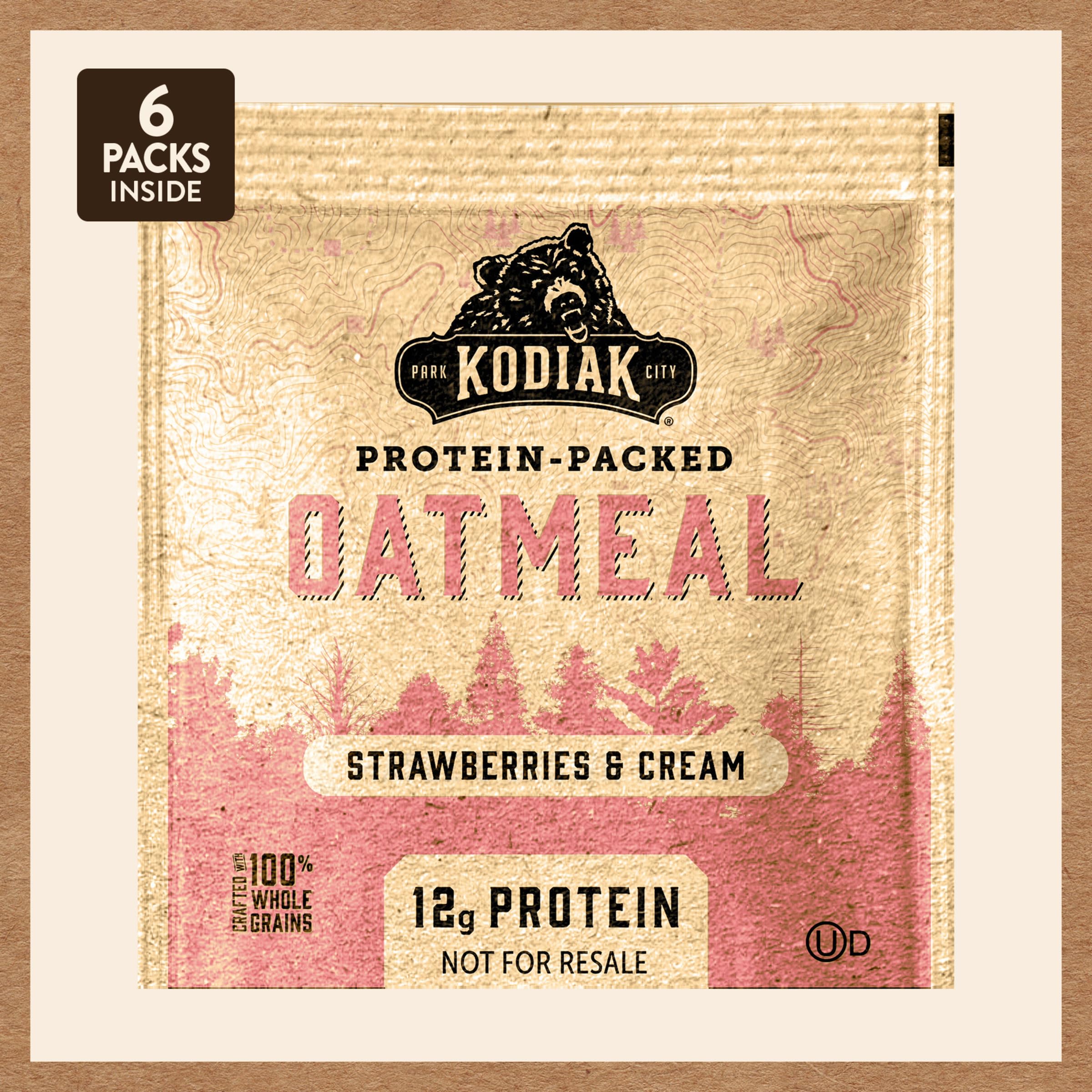 Kodiak Cakes Surtidos de fresas y crema de avena (6 unidades)