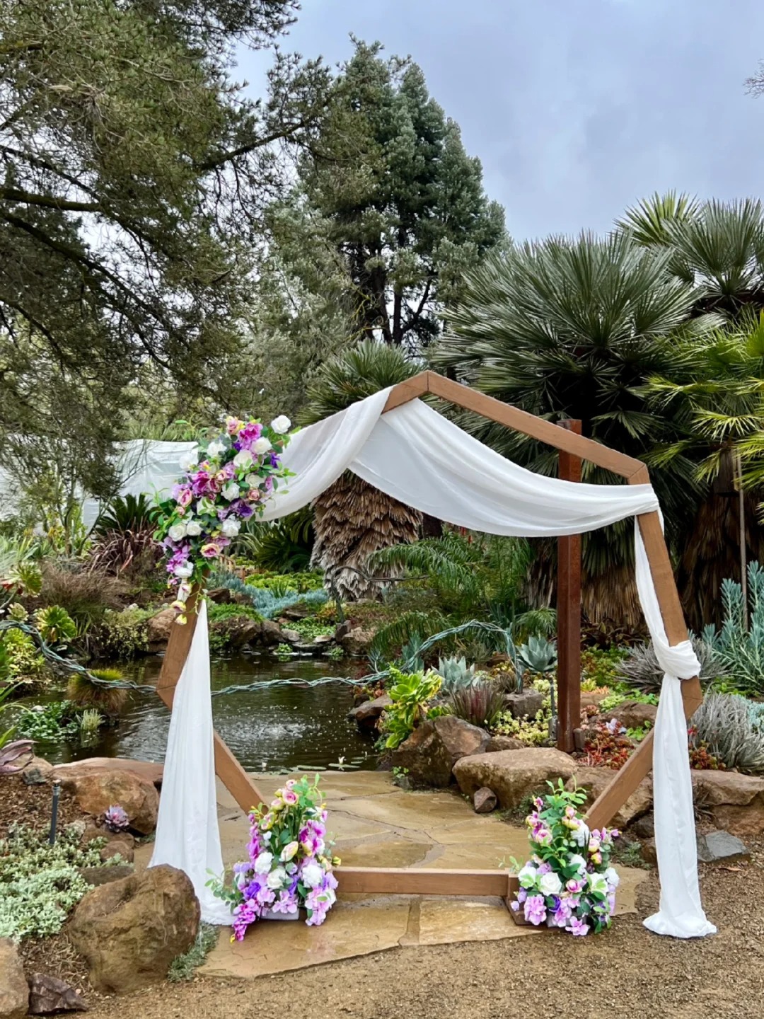 Image of MLMC Burgundy Wedding Arch Draping Fabric 2 Panel 29 inch x 20 FT Extra Long Gauze Drapes Sheer Backdrop Curtains 6.6 Yards Airy Outdoor Drapery Panels for Wedding Bridal Shower Ceiling Decoration