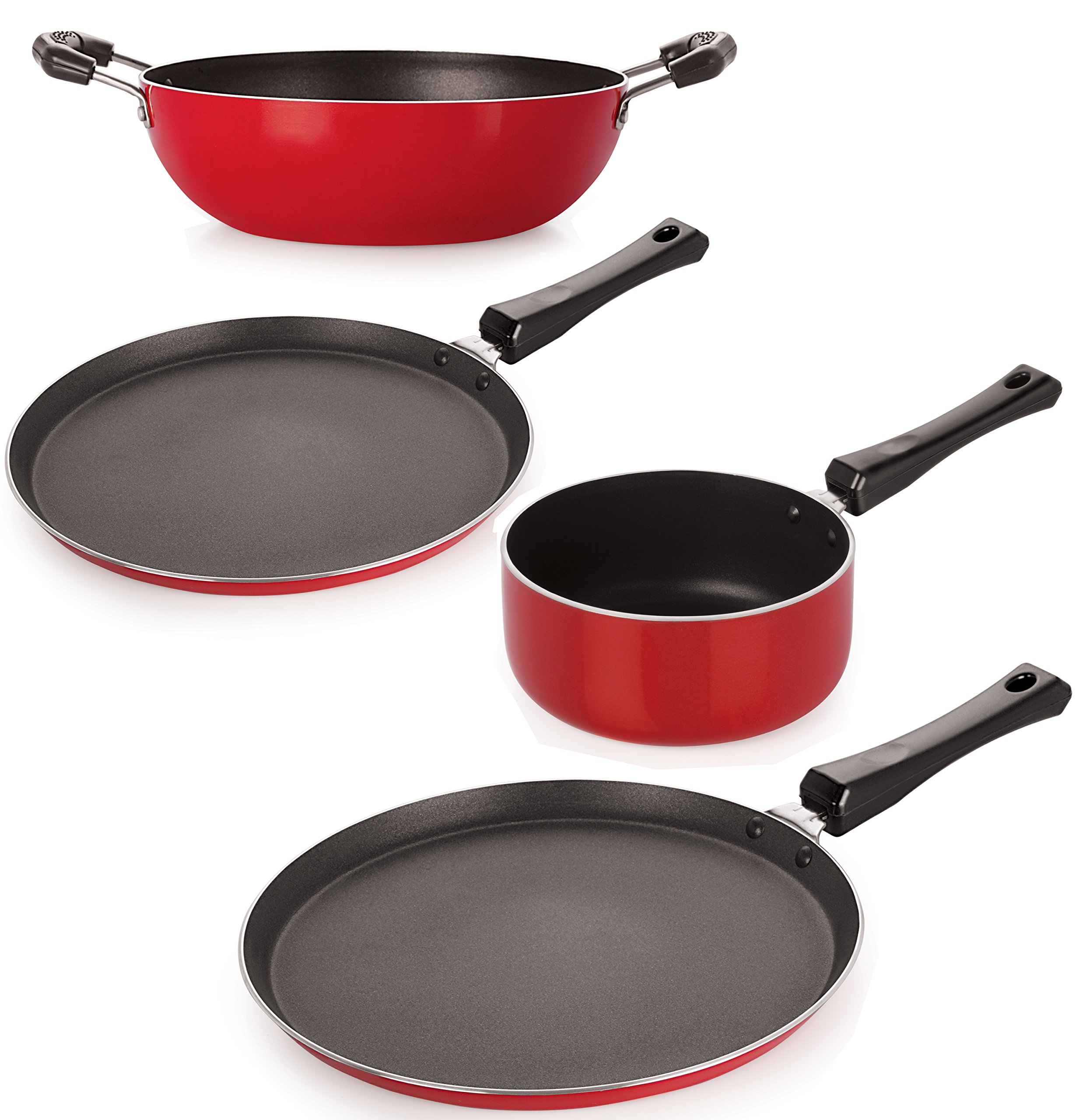 Nirlon Non-Stick Kitchenware Kitchen Cooking Utencil Combo Gift Set, (FT13_KD14_SPM_FT10)