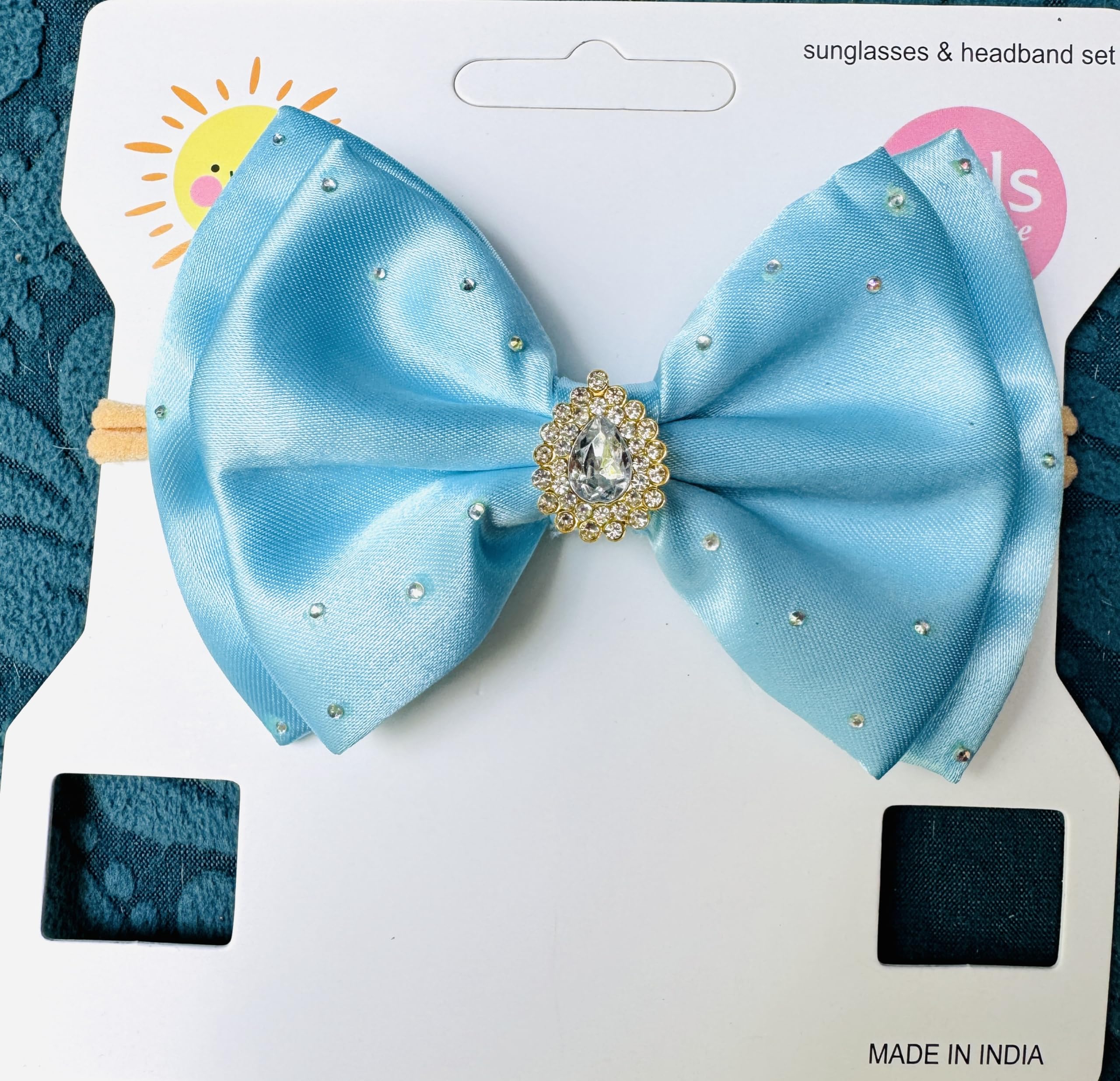 Generic baby Girls blue nylon hair band Accessories hairband headwraps soft fabric-2 pack headbands for girls-image-34