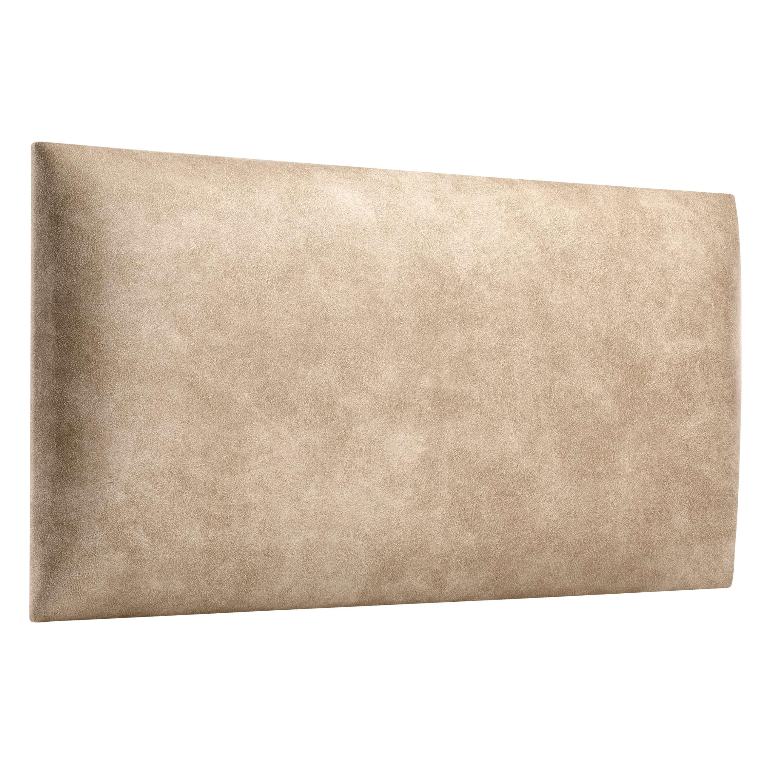 DHOME Hoofdeinde van Aqualine stof met knopen 135x50cm Bedden 120/135 - Bruin