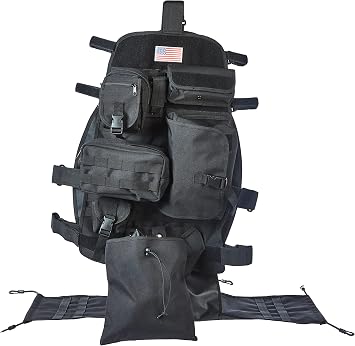 Rugged Ridge 13236.01 Cargo Seat Covr Frt Blk Y/T/Jk
