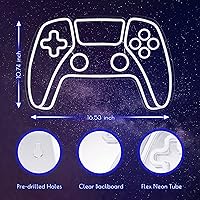 Vista 3 de Señal de Neón de Juego de Kavaas, Señal de Neón de Controlador para Decoración de Sala de Juegos - Señal de Neón de Juego para Decoración