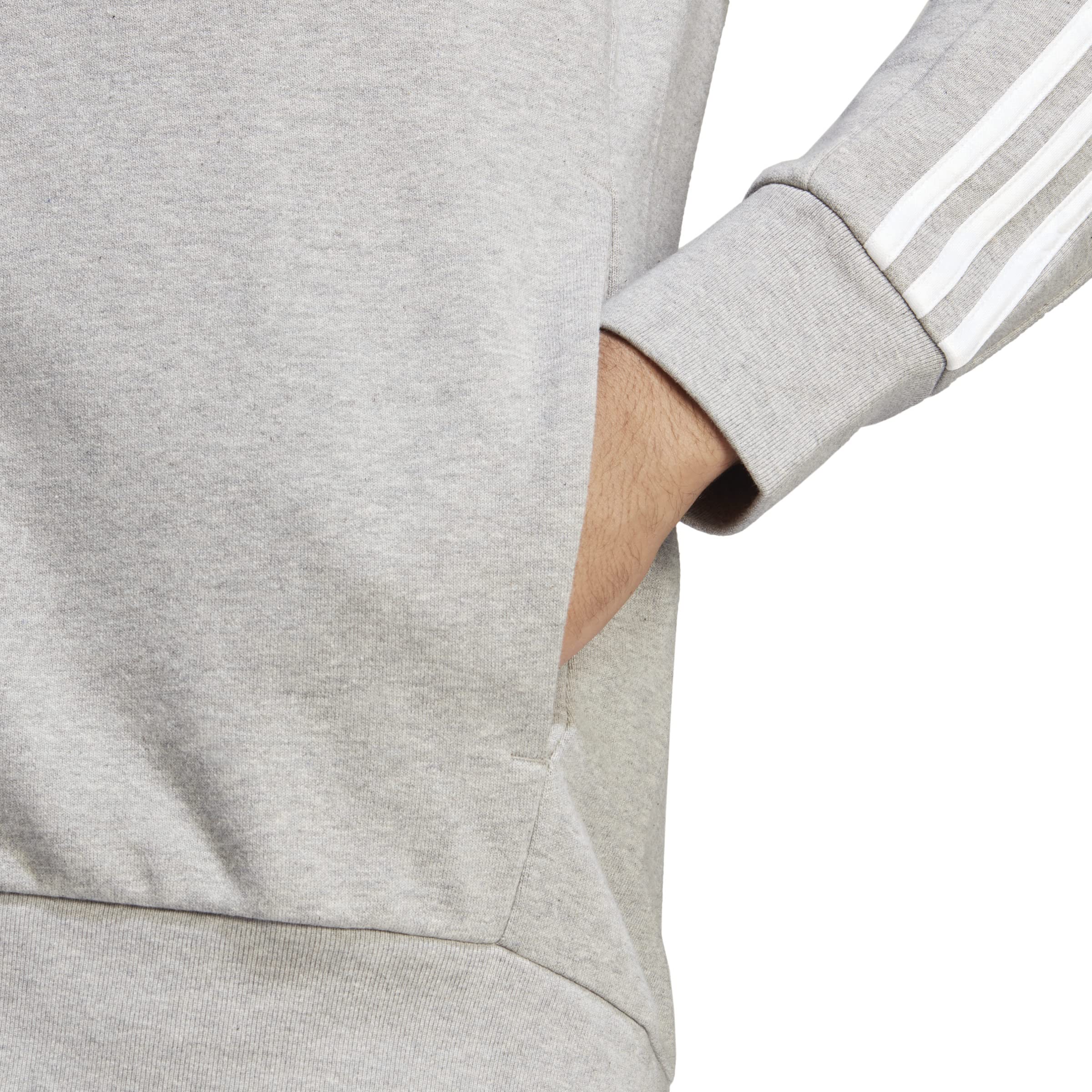 Adidas Essentials French Terry 3-Stripes Full-Zip Hoodie Sudadera con Capucha Hombre (Pack de 1)