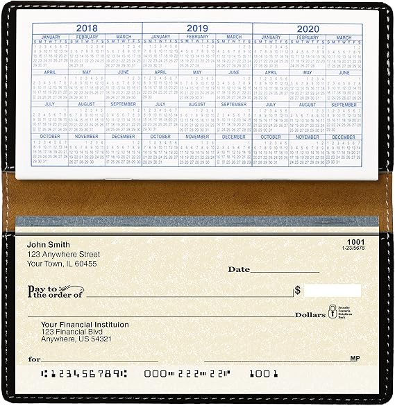 CAROUSELCHECKS Sunflower Laser Engraved Leatherette Checkbook Cover