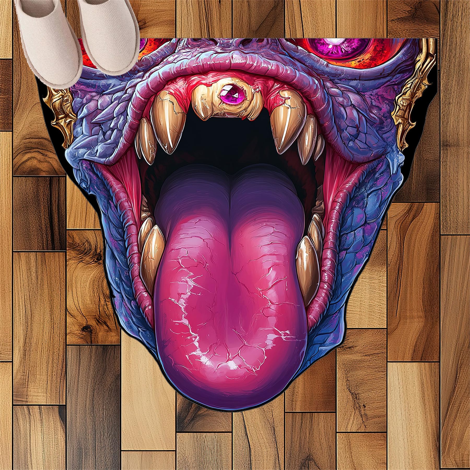 JPSBJWJ Tongue Bath Mats for Bathroom - Cool Rug for Shower Washable Floor Mats for Room Indoor Doormat Front Door Mat Unique Rug for Bathroom