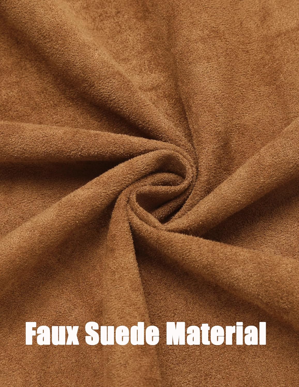 COOFANDY Men's Lightweight Suede Bomber Jackets Casual Varsity Jacket Vintage Faux Leather Jackets - Image 5