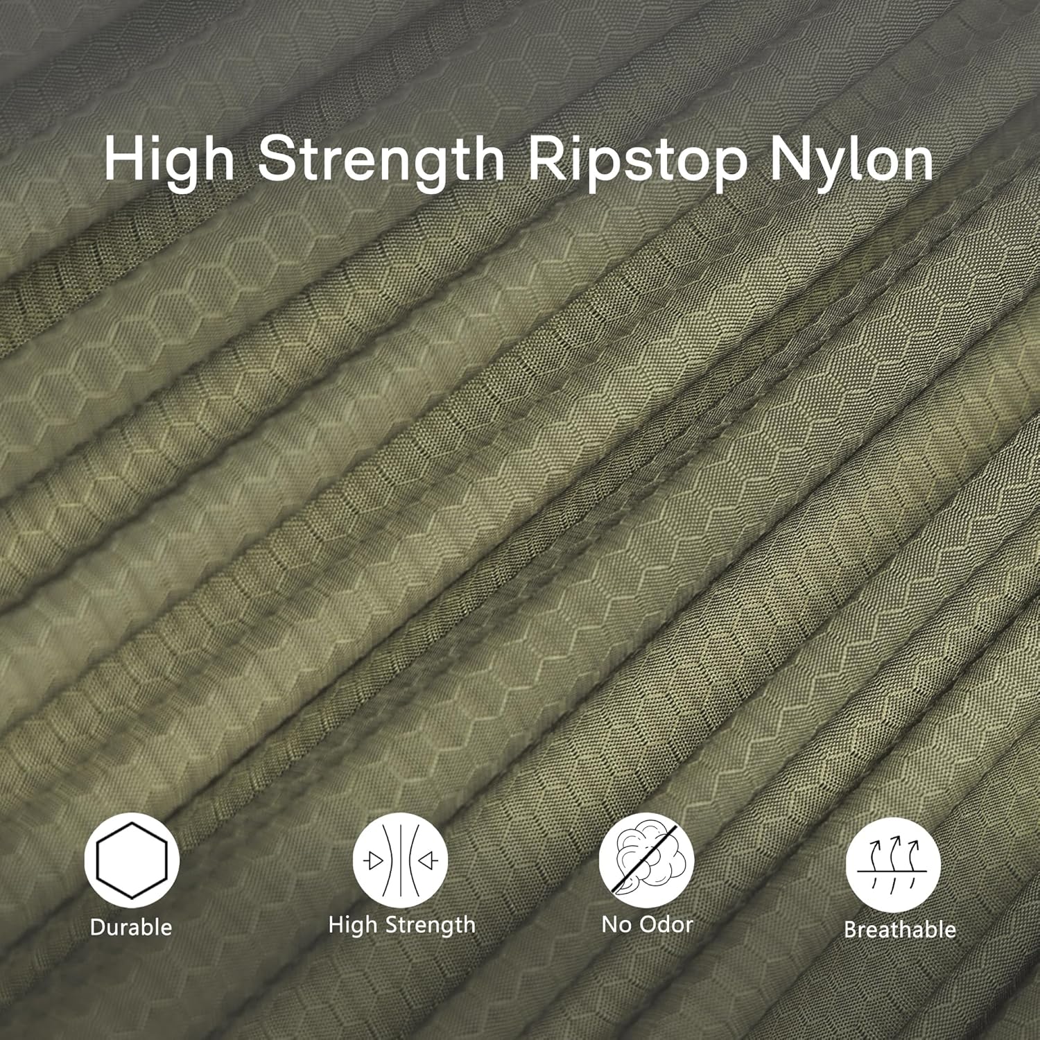 onewind 11ft Camping Hammock with Bugnet, Portable Double Hammock with Mosquito Net, Backpacking Hammock with Net Adjustable Ridgeline Tree Straps for Outdoor Hiking Backpacking, OD Green