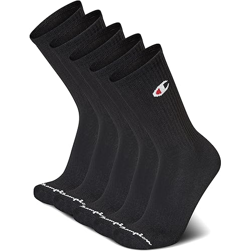 Champion mens Crew Socks – Moisture-wicking Athletic Socks With Cushioning & Arch Support (Size 6-12)