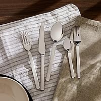 Vista 5 de Alessi Cuchara de mesa "Dry" de 7-1/2 pulgadas con mango satinado, juego de 6