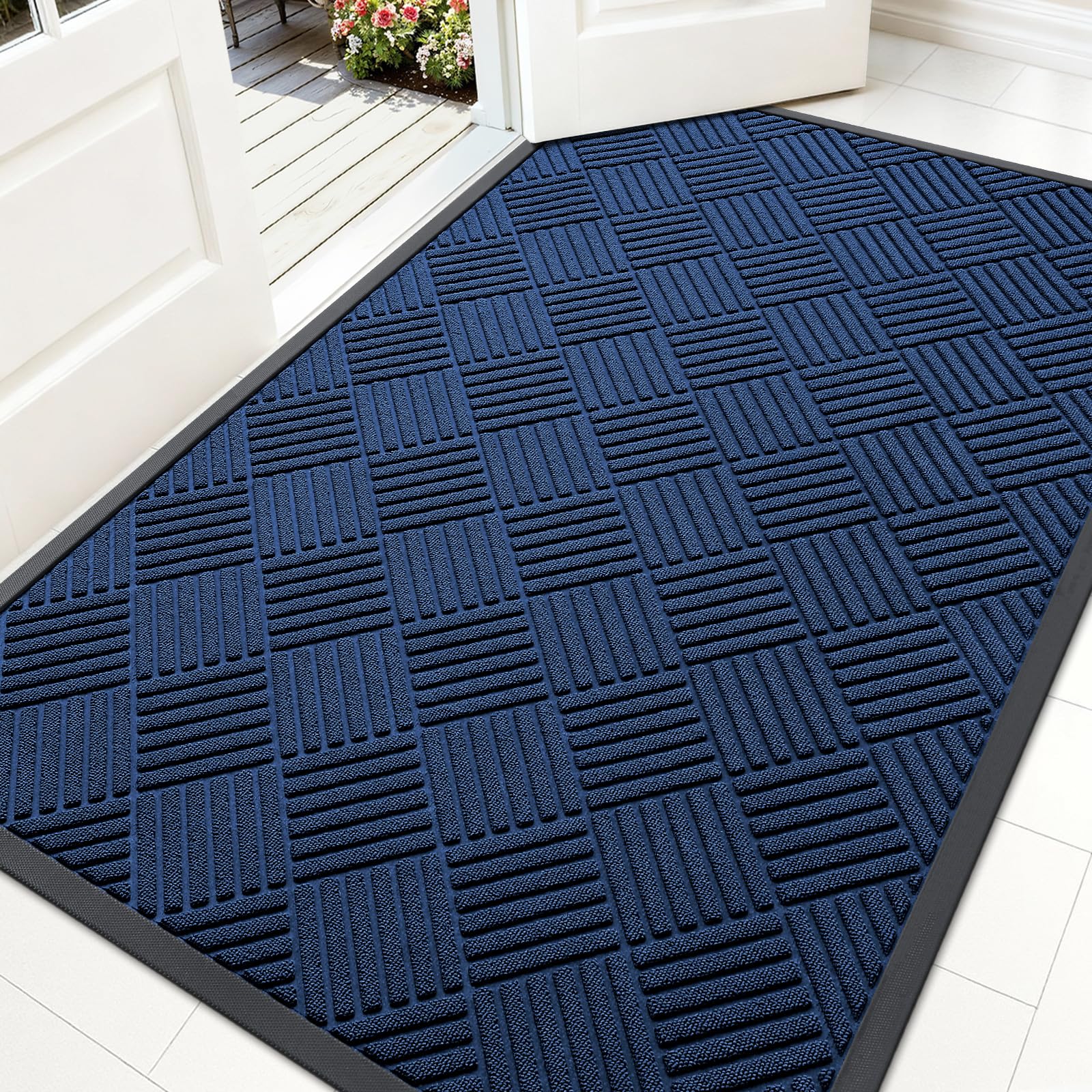 OLANLY Front Door Mat Outside Entrance 59x34, Waterproof Heavy-Duty Doormat