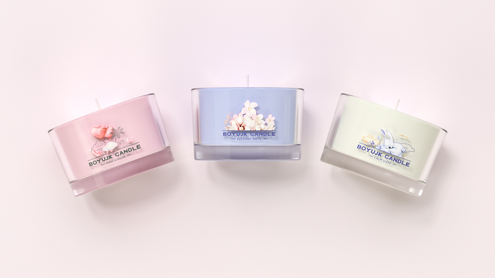 Scented Candles Gift Set for Anxiety | 3 Scented Filled Votive Candles | Relaxation Gifts for Women (Pink Season Collection) - Image 8