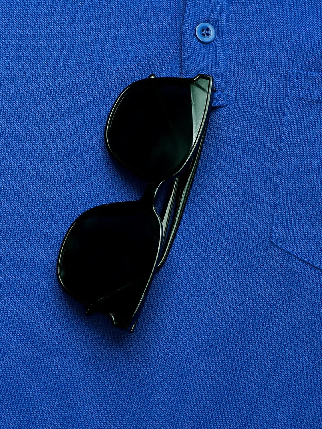 Men's Classic Short Sleeve Polo Shirt Casual Lightweight Solid Golf Shirts with Pocket - Image 5