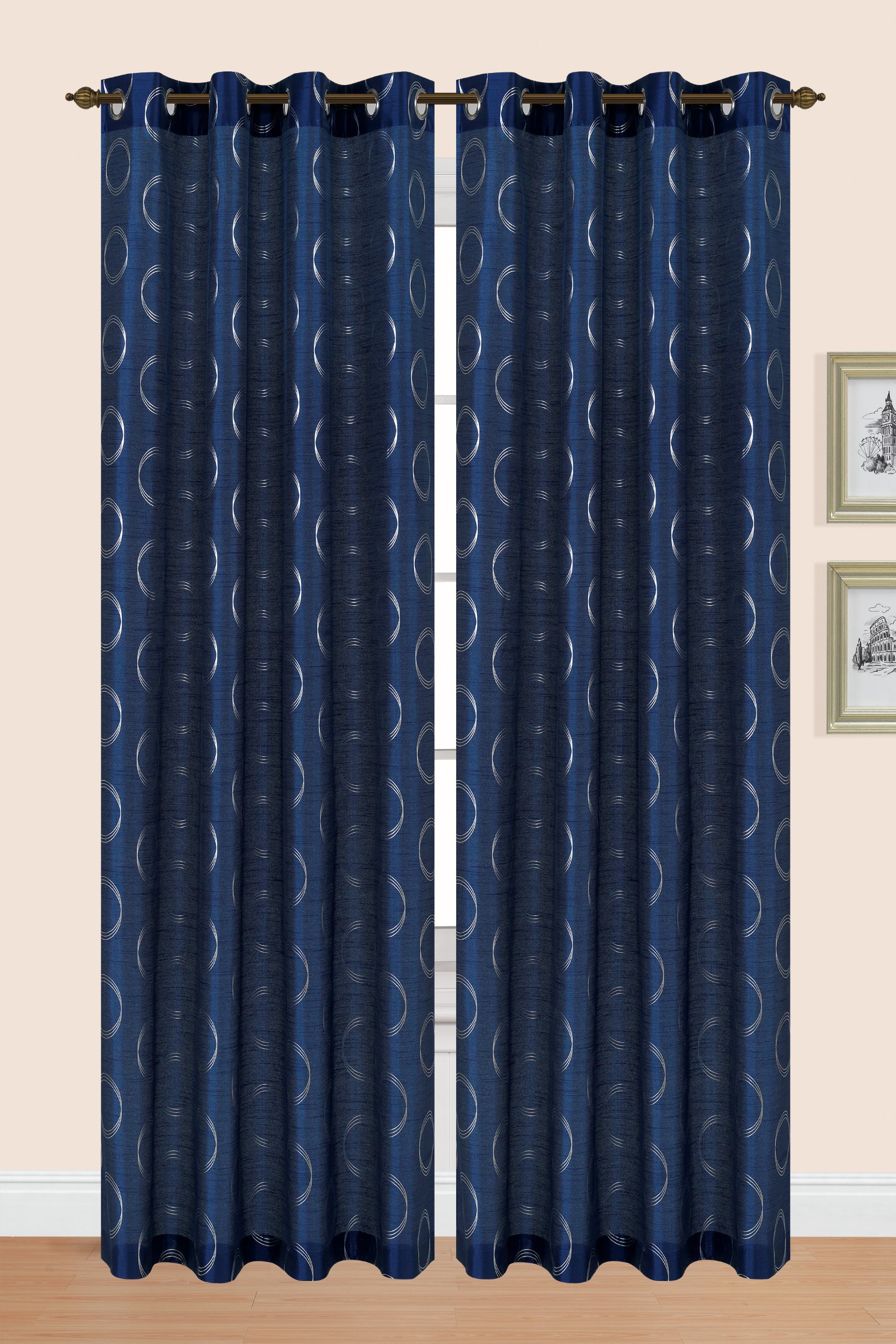 Sally Textiles Sonia Panel, Navy Blue