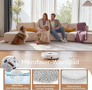 24 Piece Accessory Set Suitable for Ecovacs Deebot T50 Omni/T50 Pro Omni 1 Main Brush 4 Filters 6 Side Brushes 6 Dust Bags 6 Wipes