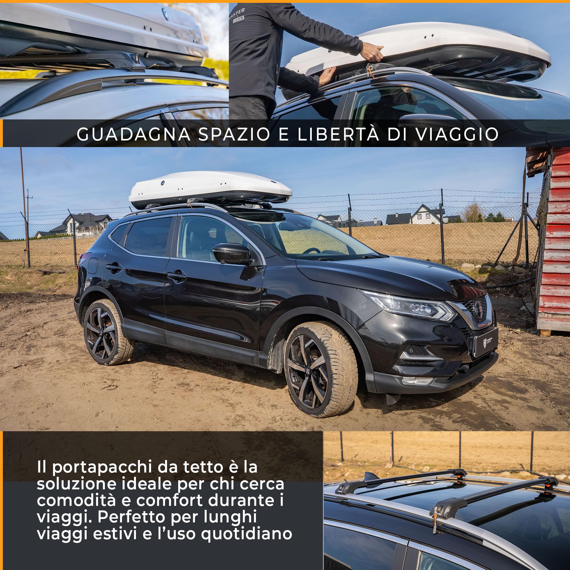 CHROMEMASTER | Barre da tetto portatutto Alu per Peugeot Expert 2007-2016